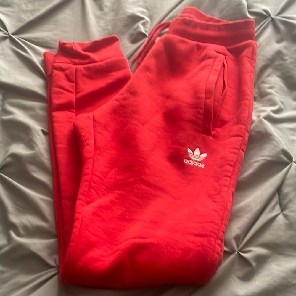 Adidas Kids Bright Red Sweatpants
